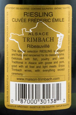 2007 Maison Trimbach Cuvée Frédéric Emile Riesling Alsace branco