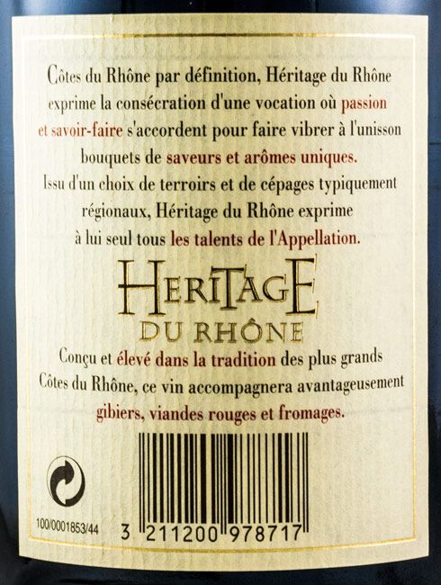 1999 Heritage du Rhône Côtes-du-Rhône tinto