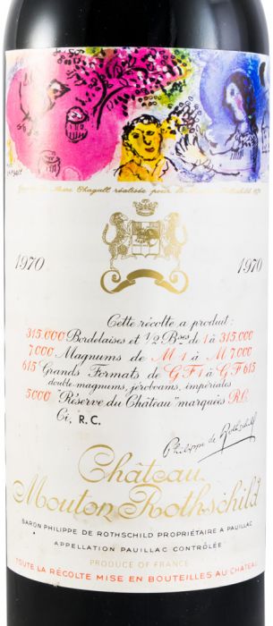 1970 Château Mouton Rothschild Pauillac tinto