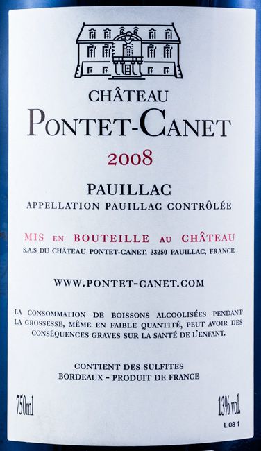 2008 Château Pontet-Canet red