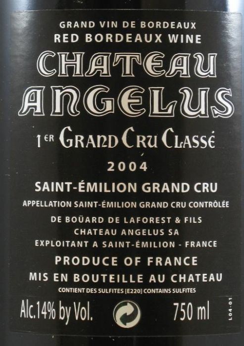 2004 Château Angelus Saint-Émilion red