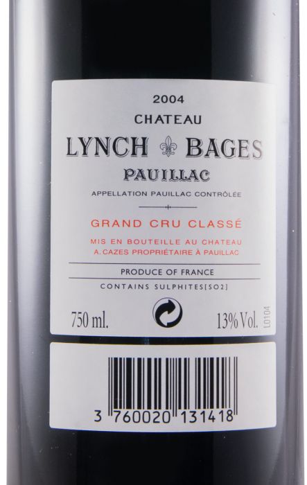 2004 Château Lynch-Bages Pauillac tinto