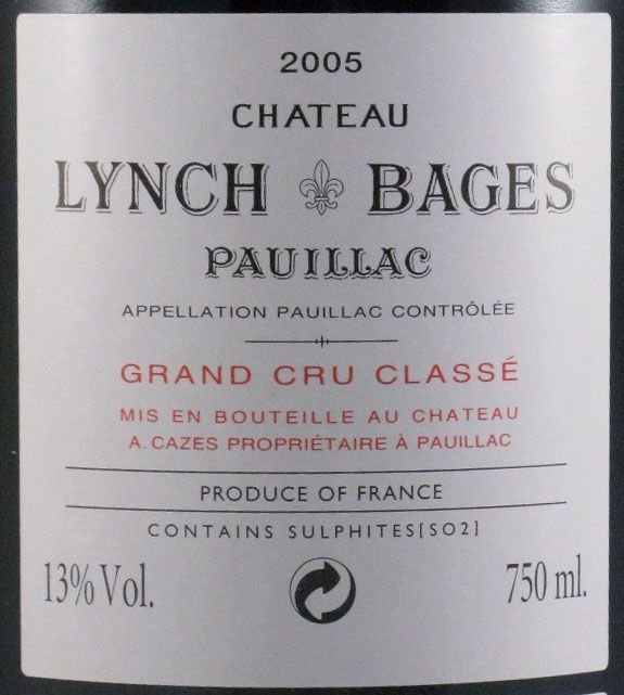 2005 Château Lynch-Bages Pauillac tinto