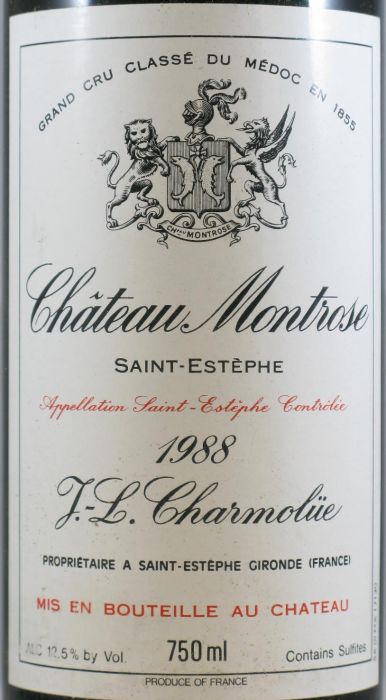 1988 Château Montrose Saint-Estèphe tinto
