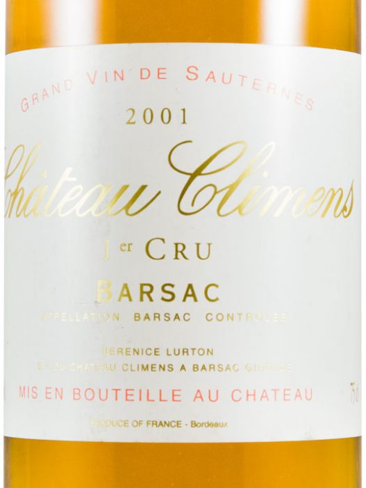2001 Château Climens Barsac Sauternes branco