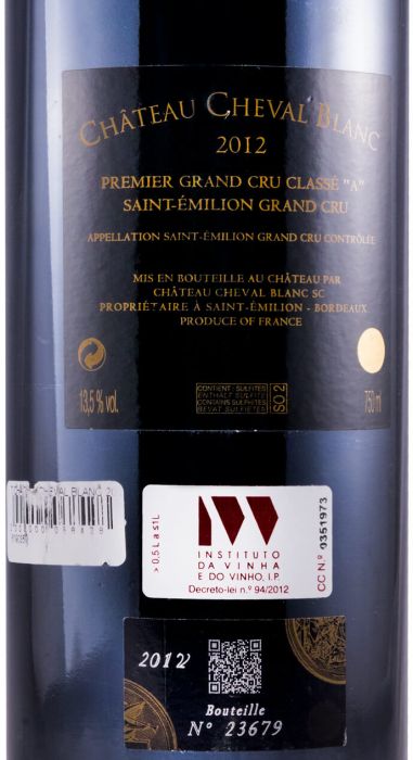 2012 Château Cheval Blanc Saint-Émilion red