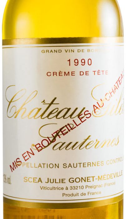 1990 Château Gilette Gonet-Medeville Sauternes branco 37,5cl