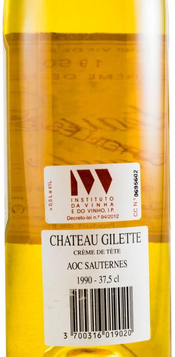 1990 Château Gilette Gonet-Medeville Sauternes white 37.5cl