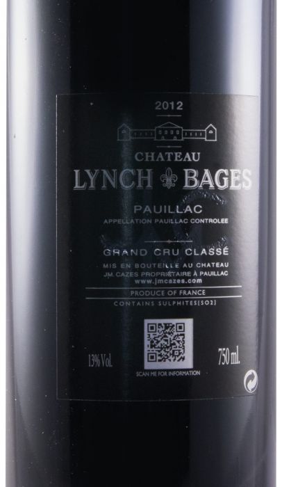 2012 Château Lynch-Bages Pauillac red