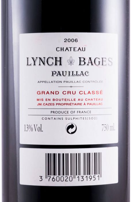 2006 Château Lynch-Bages Pauillac tinto