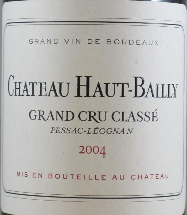 2004 Château Haut Bailly Pessac-Léognan tinto