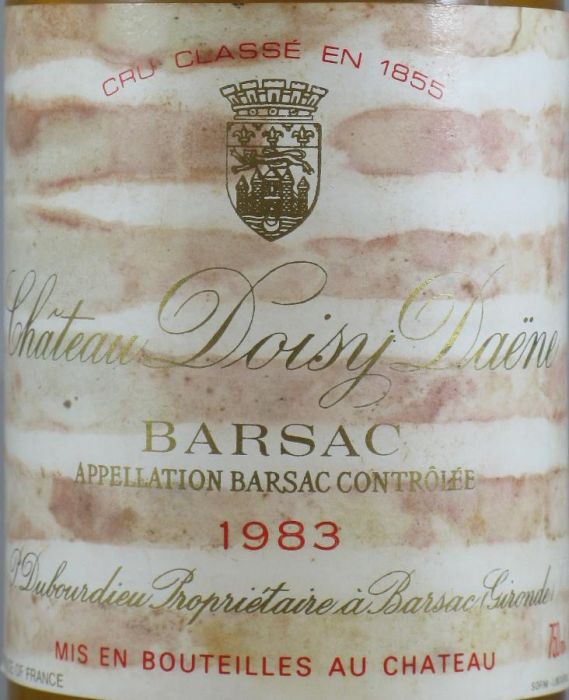 1983 Château Doisy Daene Barsac branco