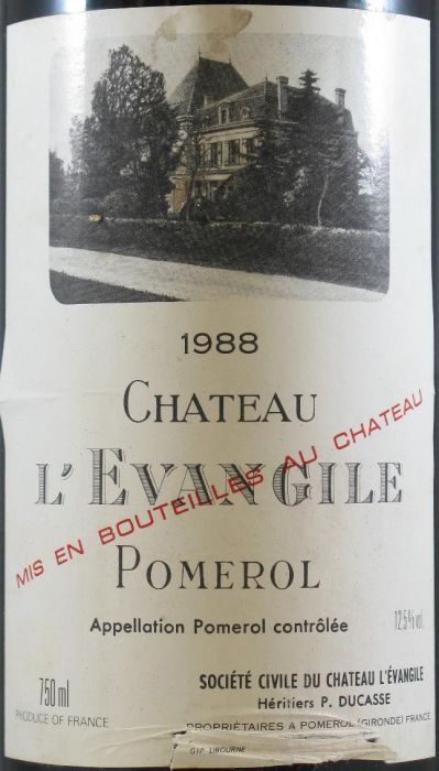 1988 Château L'Evangile Pomerol red