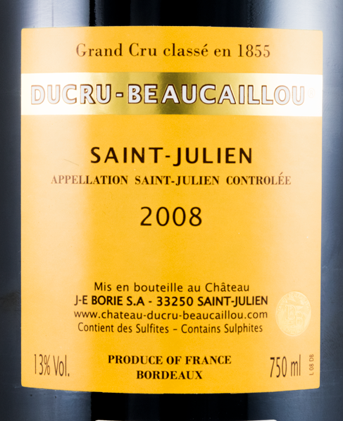 2008 Château Ducru-Beaucaillou Saint-Julien red