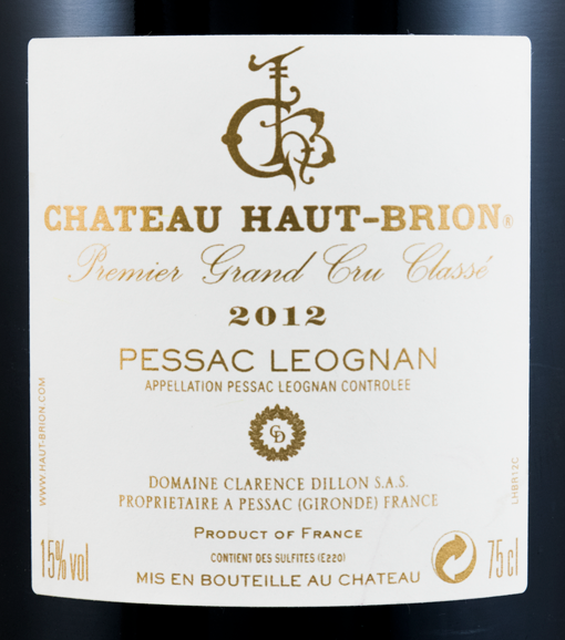 2012 Château Haut-Brion Pessac-Léognan tinto