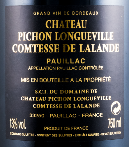 2009 Château Pichon Longueville Comtesse de Lalande Pauillac tinto