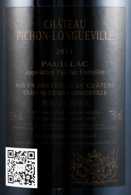 2011 Château Pichon Baron au Baron de Pichon-Longueville Pauillac tinto
