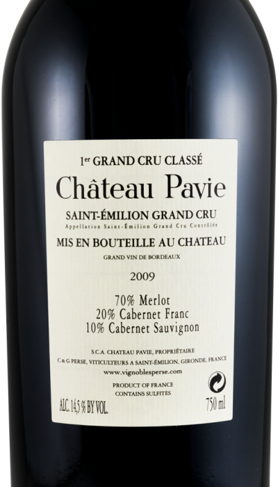 2009 Château Pavie Saint-Émilion tinto