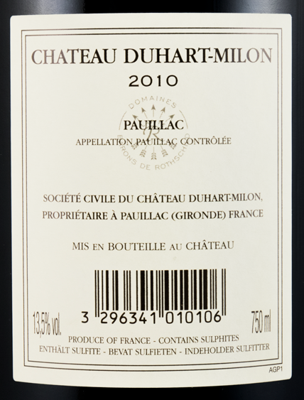 2010 Château Duhart-Milon Pauillac tinto
