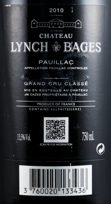 2010 Château Lynch-Bages Pauillac tinto