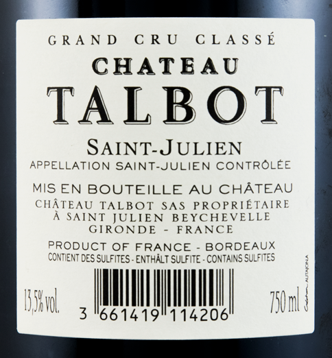 2014 Château Talbot Saint Julien tinto