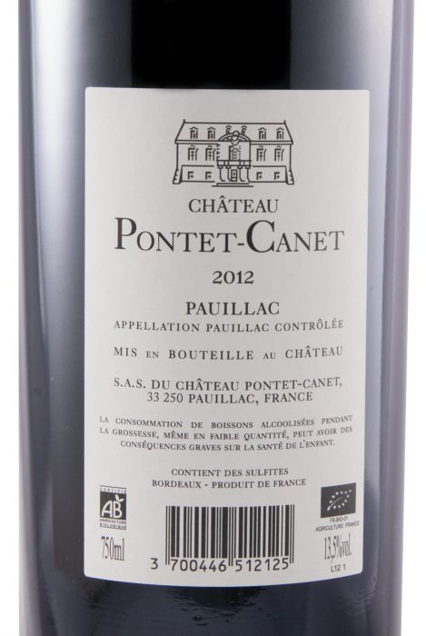 2012 Château Pontet-Canet Pauillac red