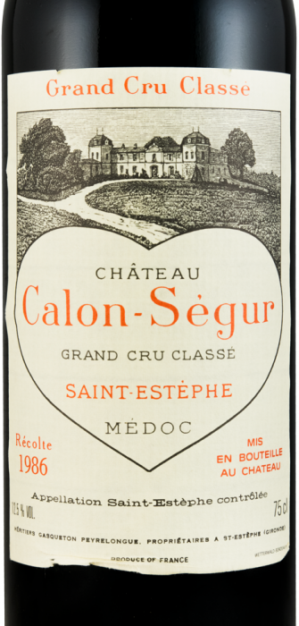 1986 Château Calon-Ségur Saint-Estèphe tinto
