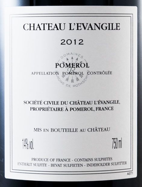 2012 Château L'Evangile Pomerol tinto