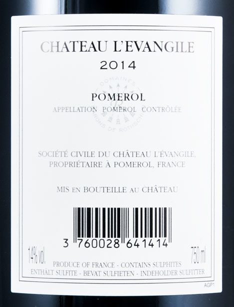 2014 Château L'Evangile Pomerol tinto