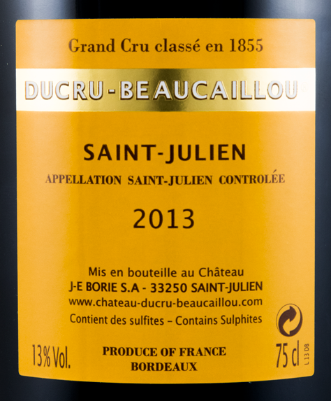 2013 Château Ducru-Beaucaillou Saint-Julien red