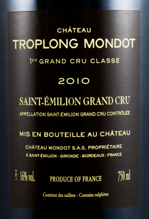 2010 Château Troplong Mondot Saint-Émilion tinto