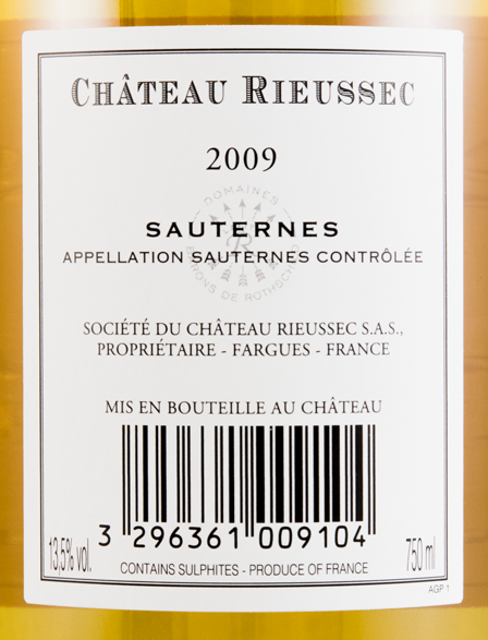 2009 Château Rieussec Sauternes white
