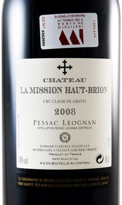 2008 Château La Mission Haut-Brion Pessac-Léognan tinto