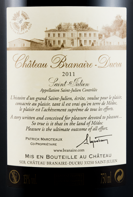 2011 Château Branaire-Ducru Saint-Julien red