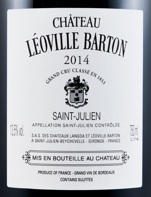 2014 Château Leoville Barton Saint-Julien red