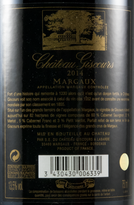 2014 Château Giscours Margaux red