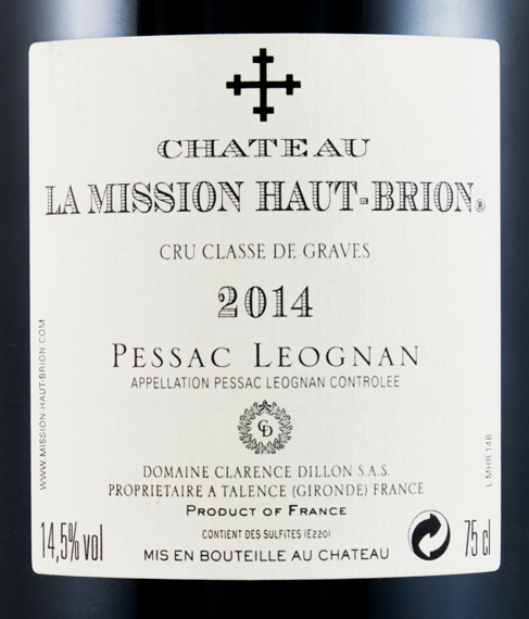 2014 Château La Mission Haut-Brion Pessac-Léognan tinto