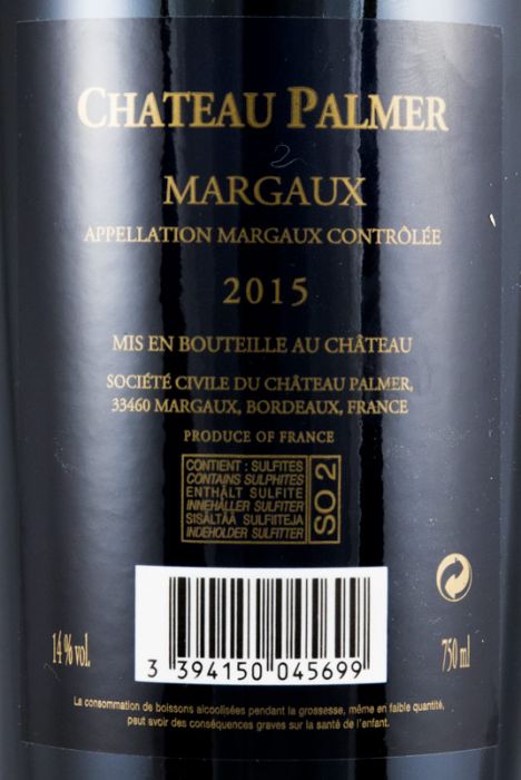 2015 Château Palmer Margaux tinto