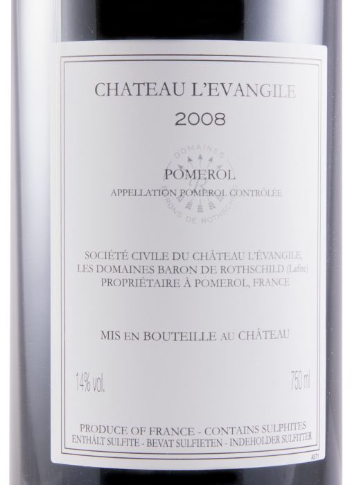 2008 Château L'Evangile Pomerol red