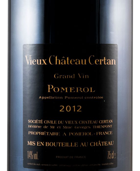 2012 Vieux Château Certan Pomerol red
