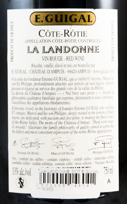 2007 E. Guigal La Landonne Côte-Rôtie red