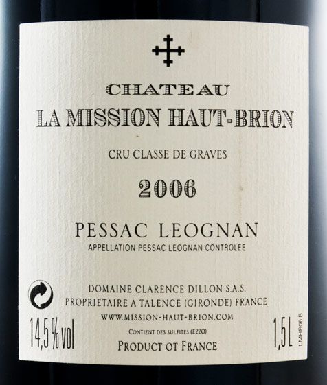 2006 Château La Mission Haut-Brion Pessac-Léognan tinto 1,5L