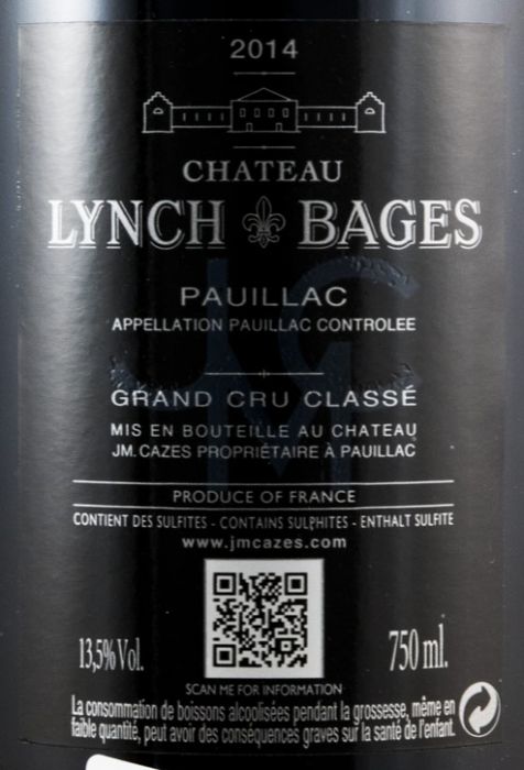 2014 Château Lynch-Bages Pauillac tinto