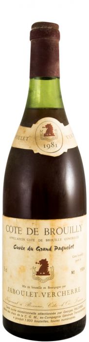 1981 Jaboulet-Vercherre Cuvée du Grand Paquelot Côte-de-Brouilly tinto