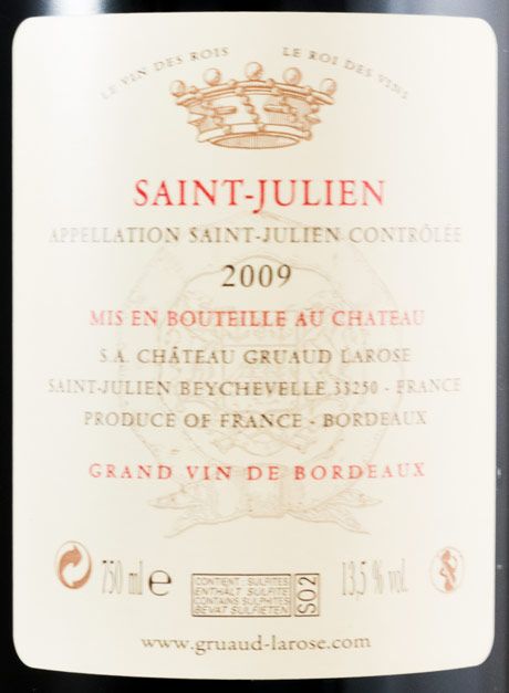 2009 Château Gruaud Larose Saint-Julien red