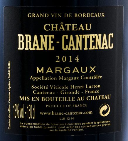 2014 Château Brane-Cantenac Margaux tinto 1,5L