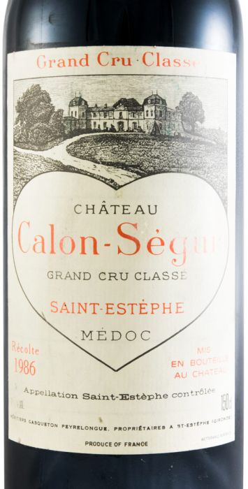 1986 Château Calon-Ségur Saint-Estèphe tinto 1,5L