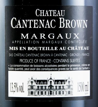 2014 Château Cantenac Brown Margaux tinto 1,5L