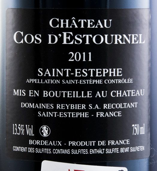 2011 Château Cos D'Estournel Saint-Estèphe tinto