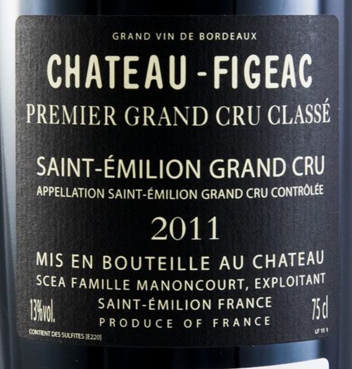 2011 Château-Figeac Saint-Émilion red